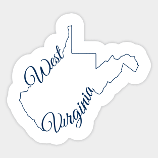 West Virginia State Outline Sticker